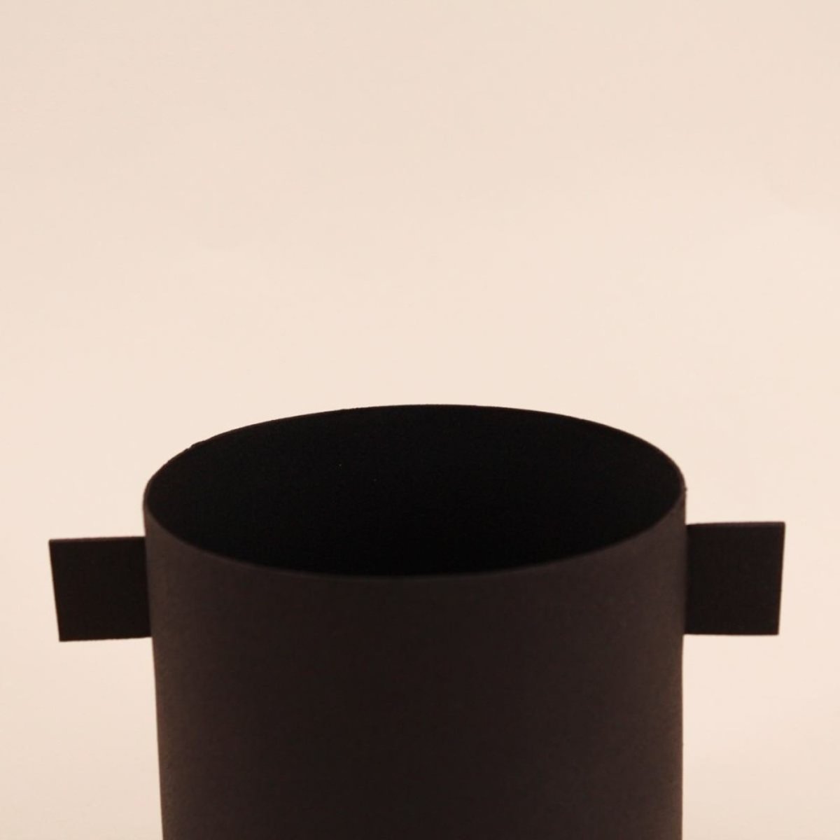 Cache pot en métal 11x15cm noir, DECOSTAR