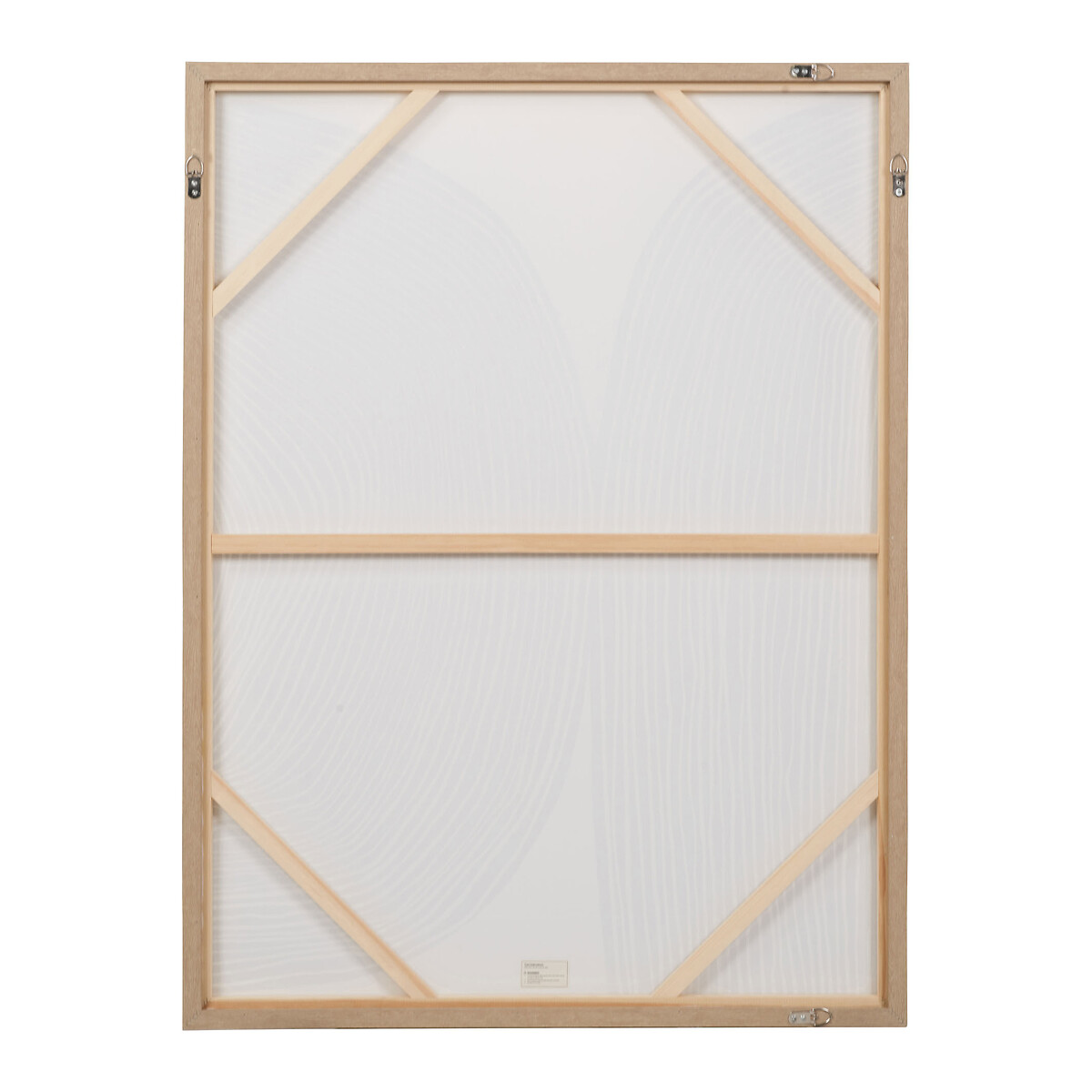 120x90cm Black and Cream Abstract Canvas with Natural Frame cream, SO'HOME