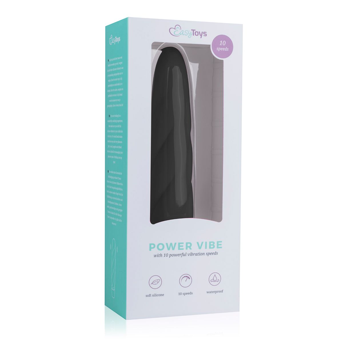 Vibromasseur en silicone noir, EASY TOYS
