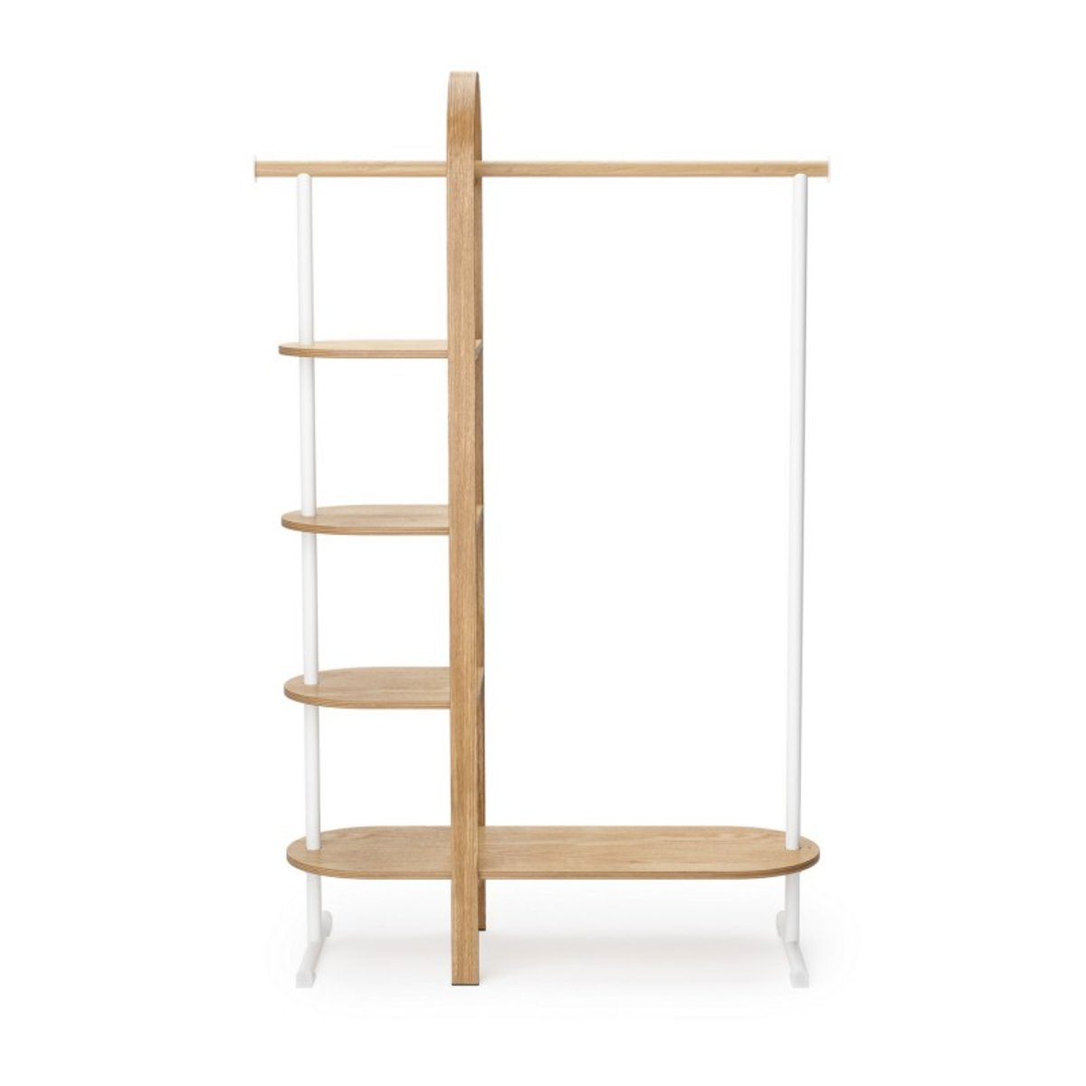 Portant à vêtements étagère BELLWOOD bois clair, UMBRA