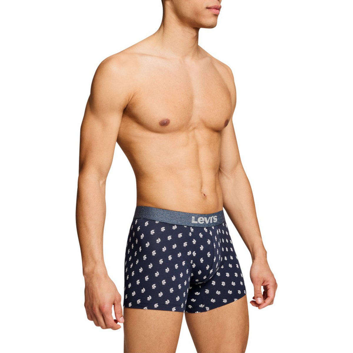 Lot de 2 boxers courts bleus en coton avec ceinture élastiquée bleu, LEVI'S