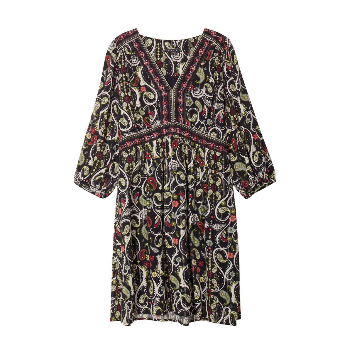 Robe évasée fluide noir, BREAL
