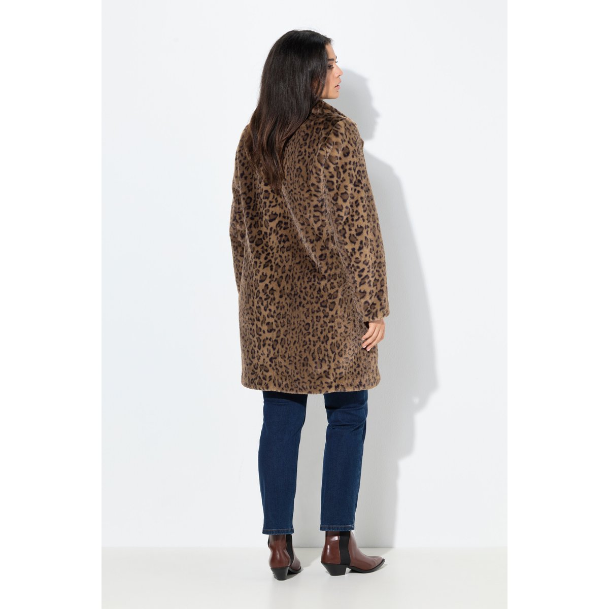 Manteau en polaire bouclée avec col à revers ruskea, ULLA POPKEN