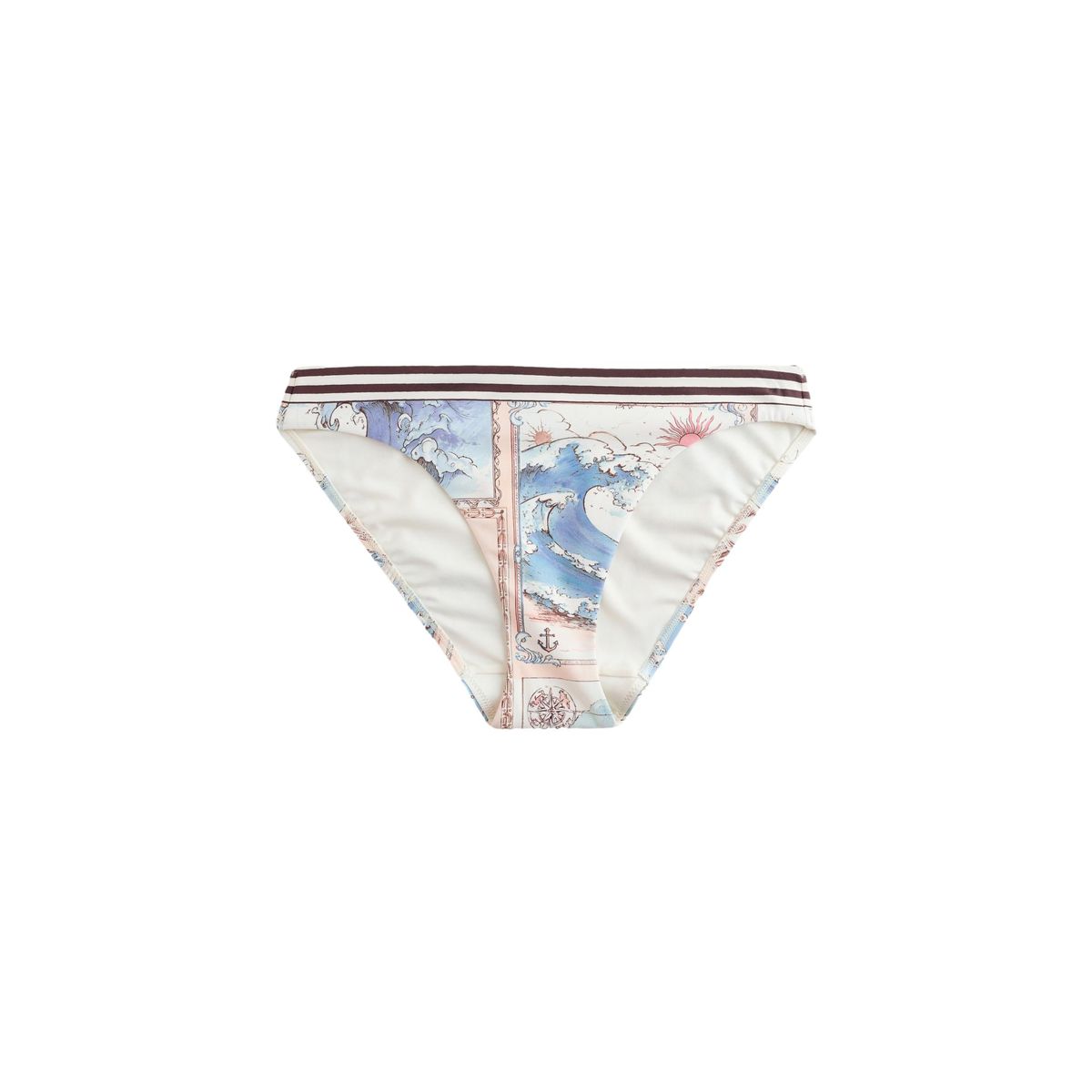 Bas de bikini échancré carte crème/bleue, NEXT