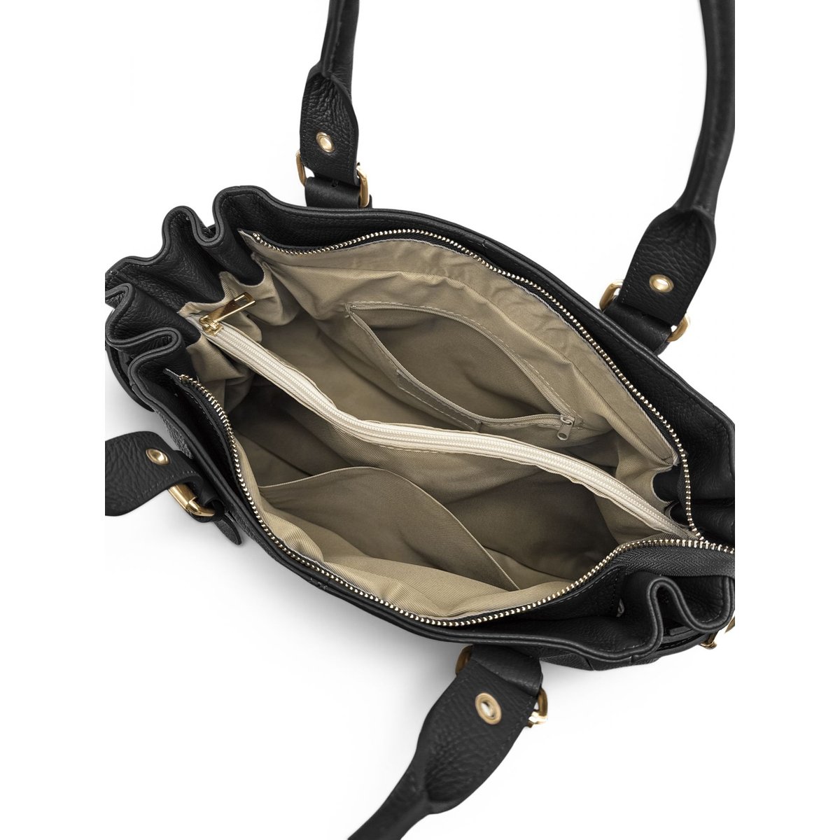 Sac bowling en cuir grainé URBAN PRINCESS noir, OH MY BAG