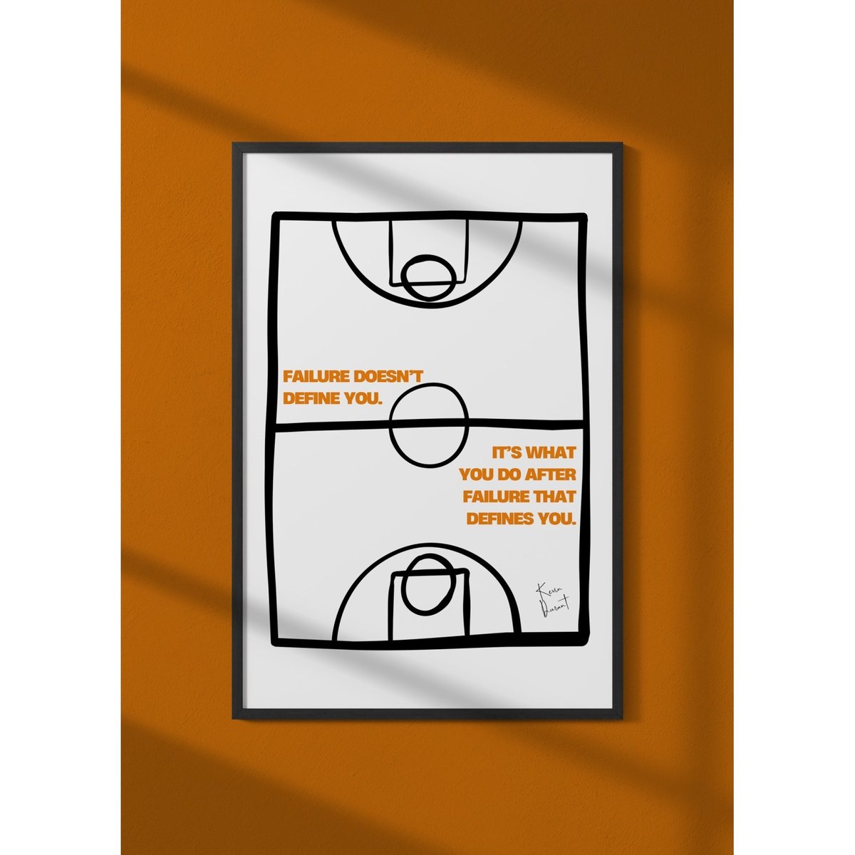 Affiche Kevin Durant - Citation détermination blanc, L'AFFICHERIE