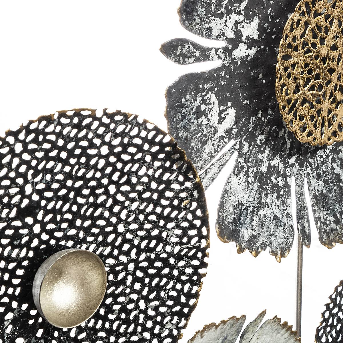 Décoration murale fleurs en métal ajouré FIORE multicolore, ATMOSPHERA