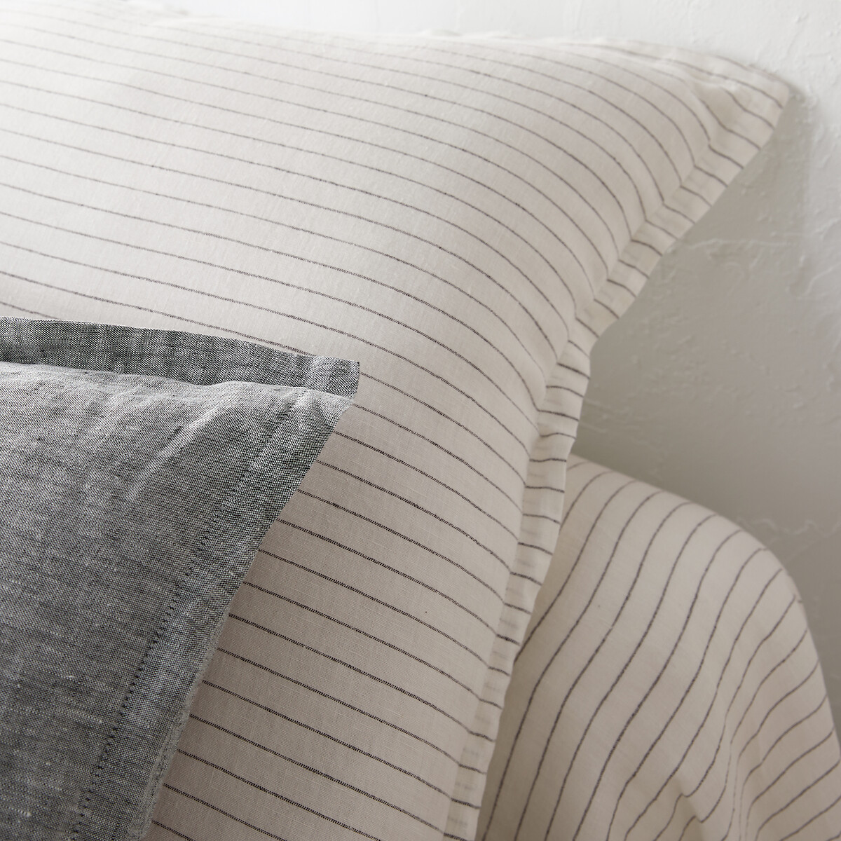 Linot Striped Washed Linen Duvet Cover striped, LA REDOUTE INTERIEURS