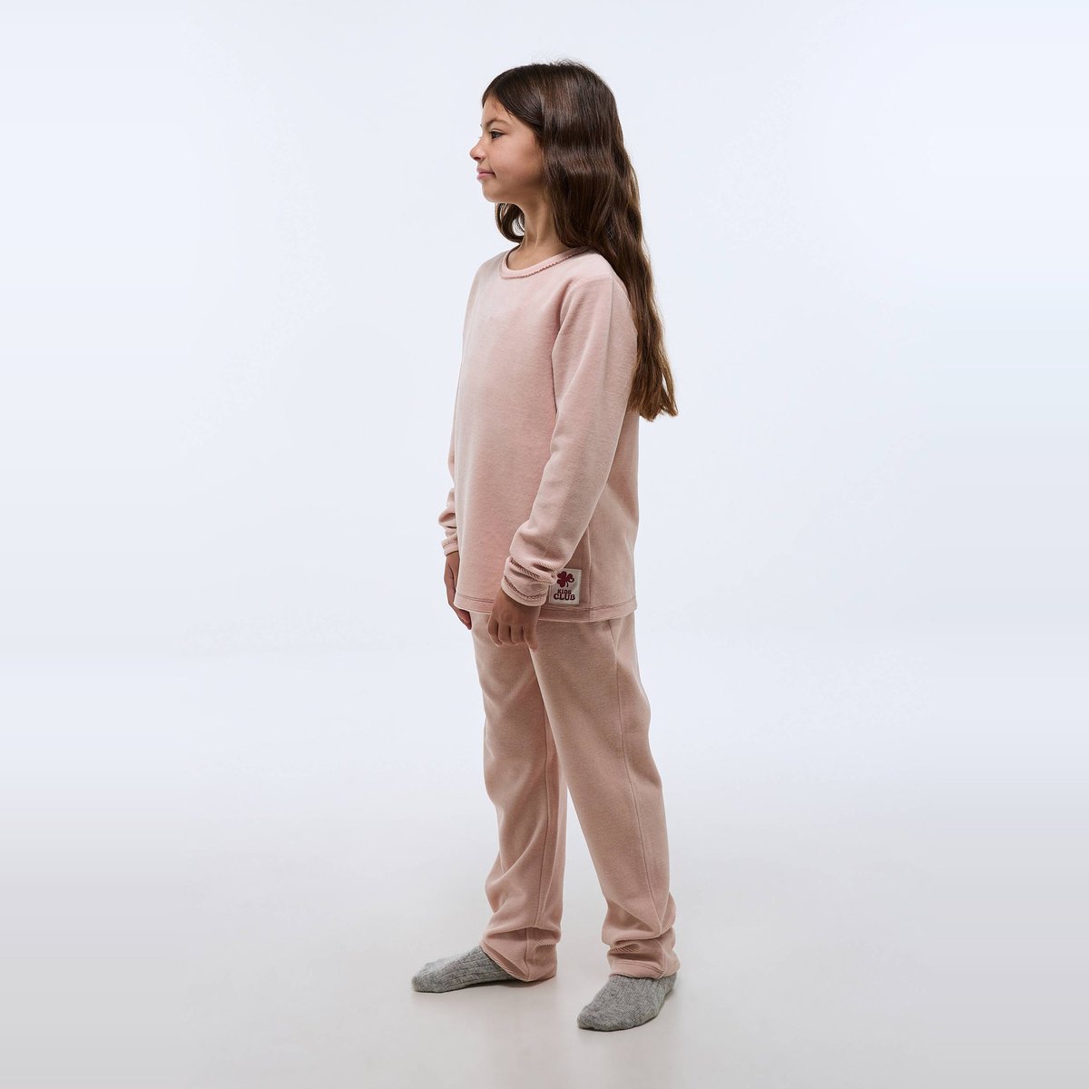 Pyjama velours côtelé manches longues uni contient du coton bisque, MONOPRIX