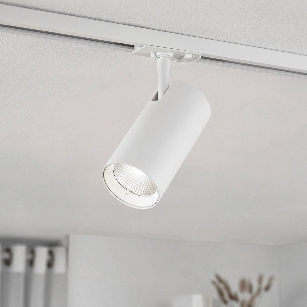 Luminaire sur rail électrique en aluminiumLED blanc, LINDBY