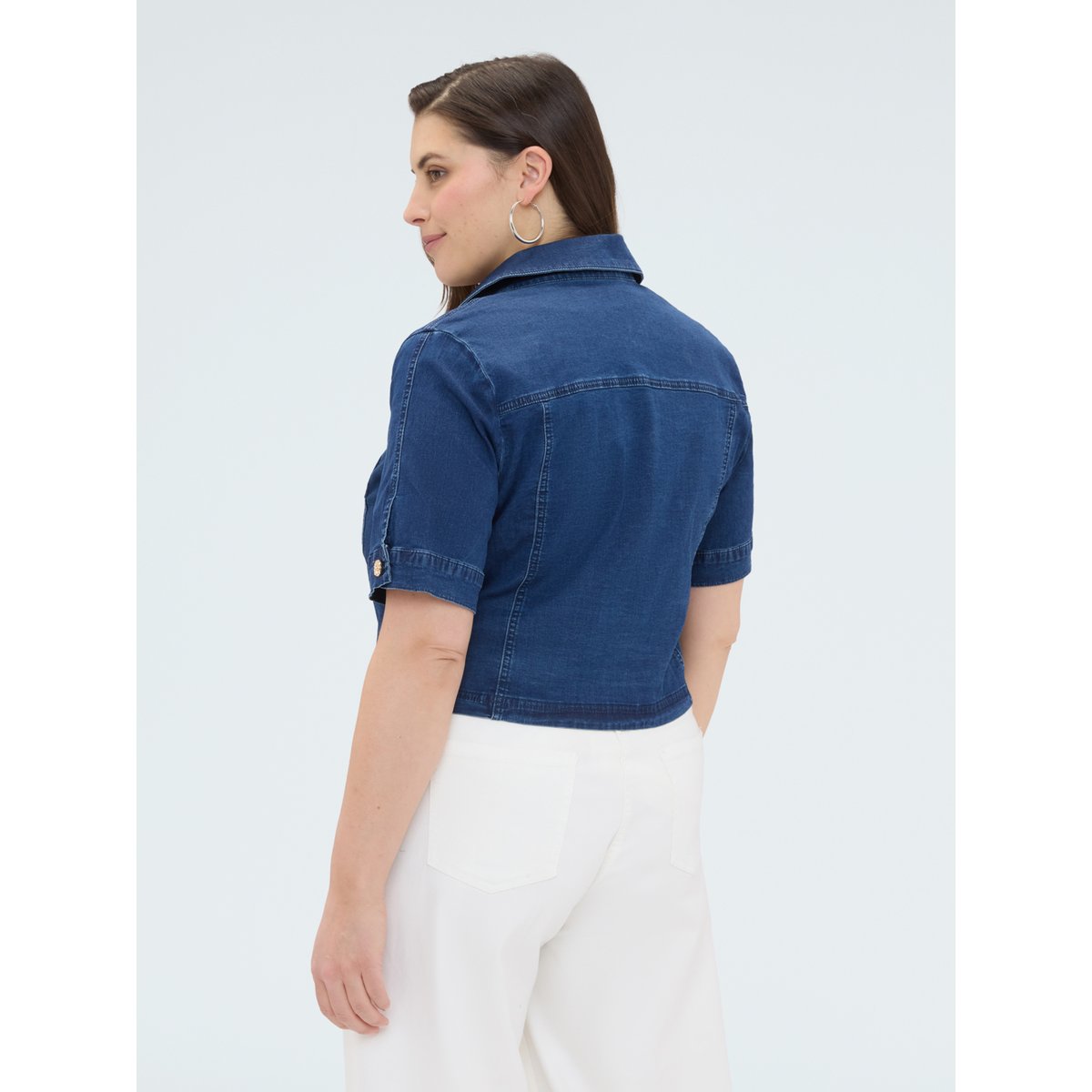 Veste manches courtes bleu, FIORELLA RUBINO