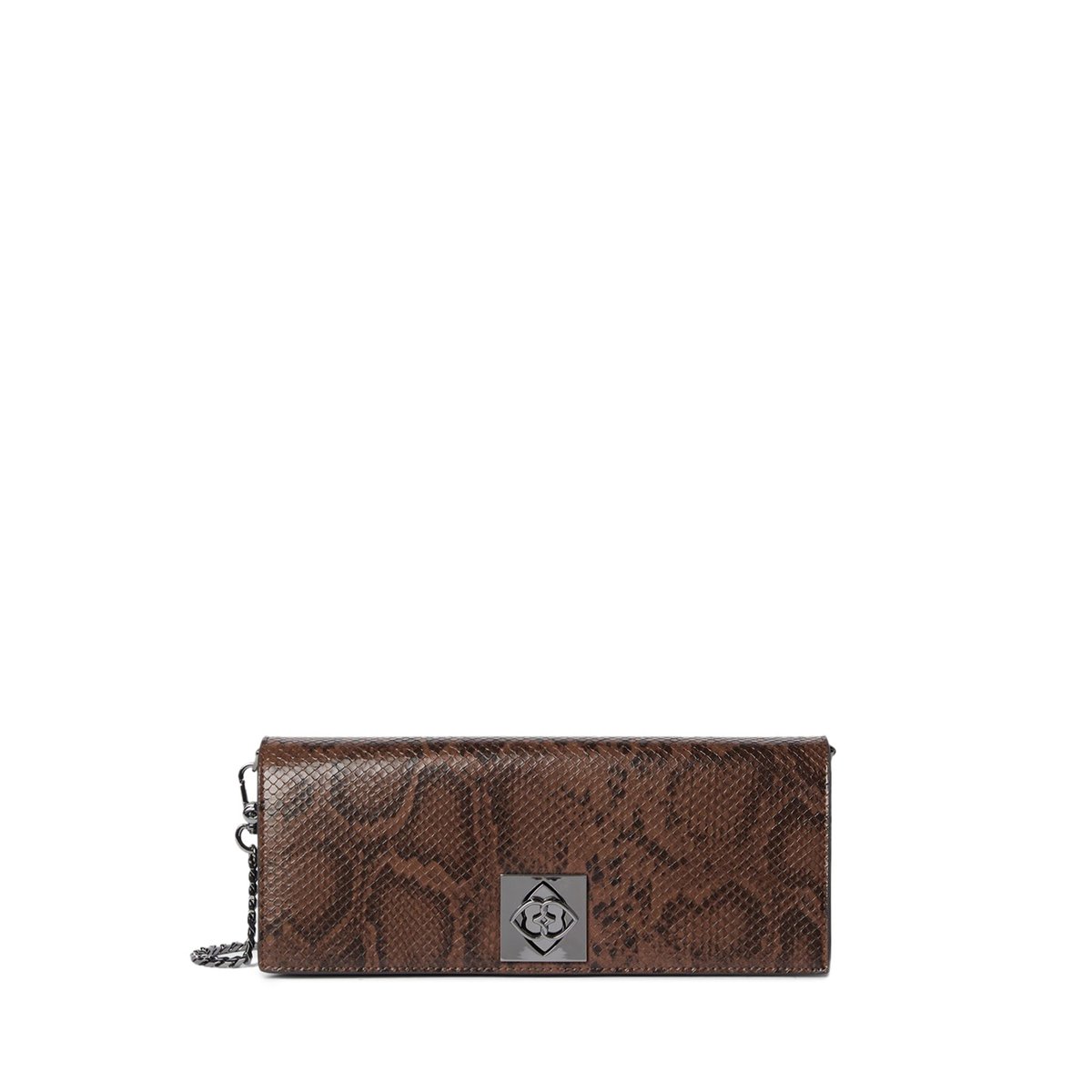 Wallet Bag effet reptile marron, MOTIVI