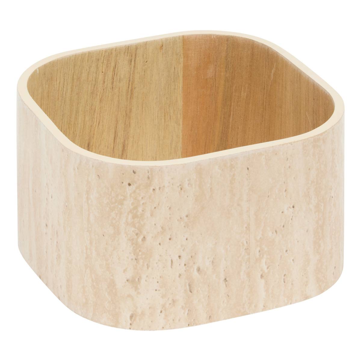 Lot de 2 boîtes déco L14/18cm ANAYA beige, ATMOSPHERA