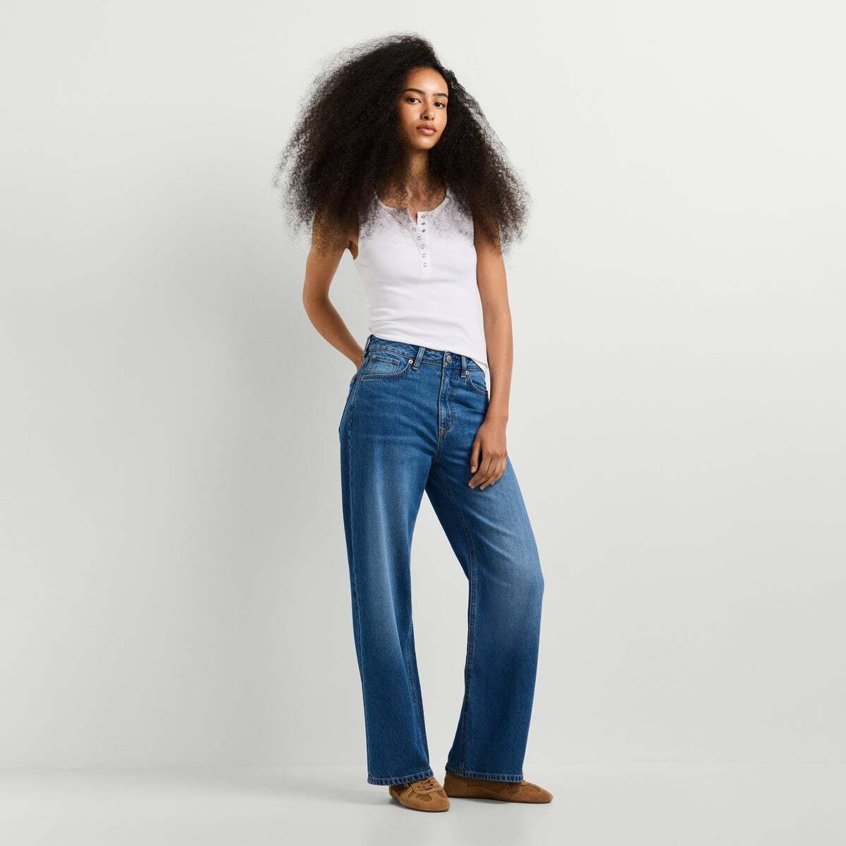 Lexa - Jean Coupe Regular, Taille Haute bleu authentique, PEPE JEANS