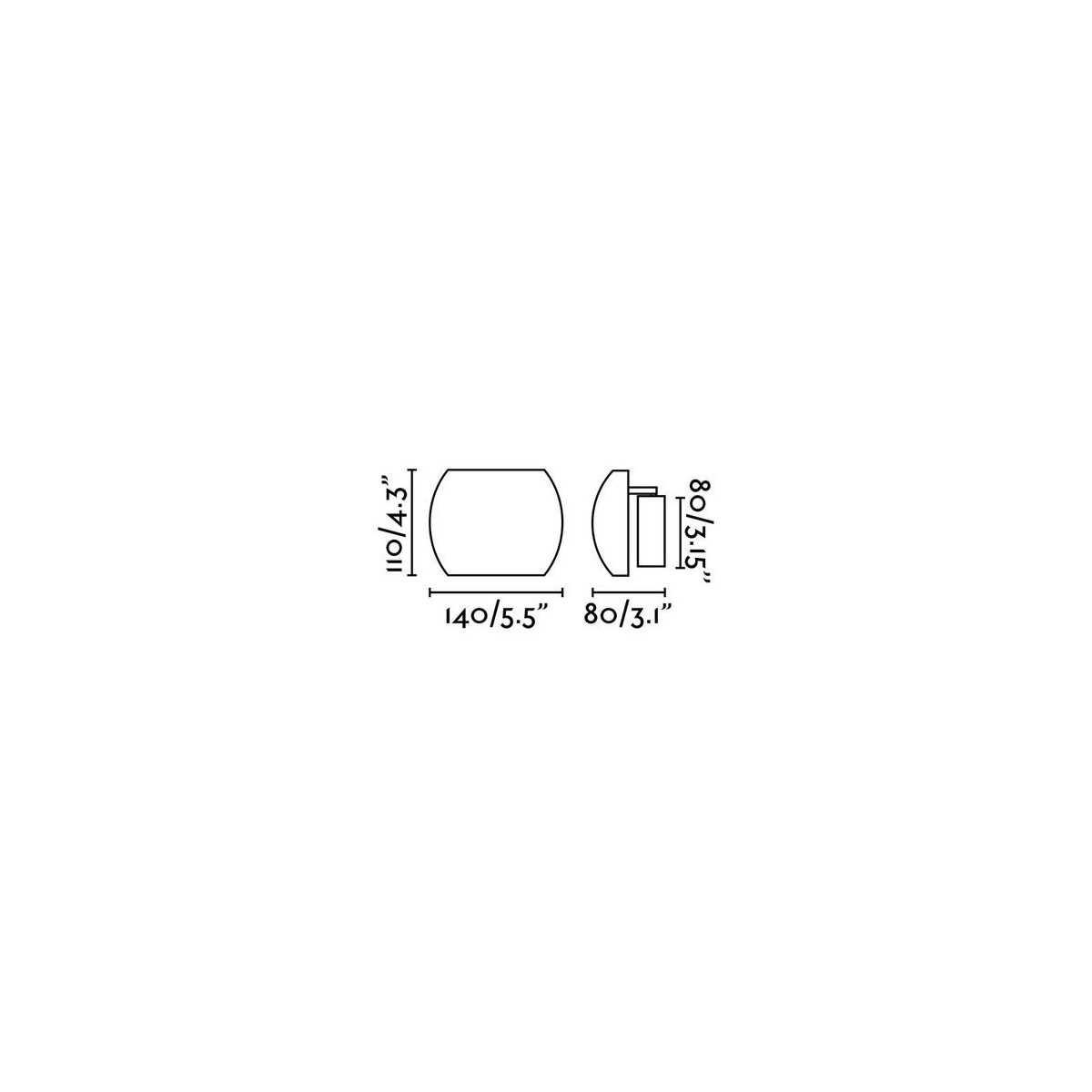 Applique SWING gris, FARO