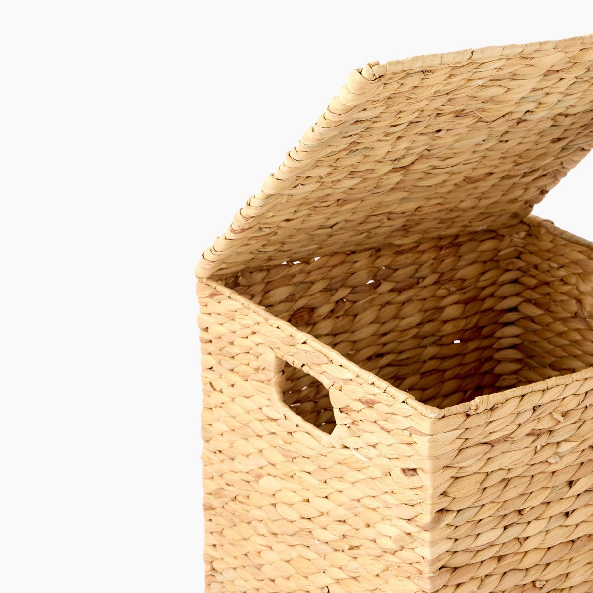 Coffre carré, 32x32x32cm, jacinthe d eau naturelle beige, MONOPRIX MAISON