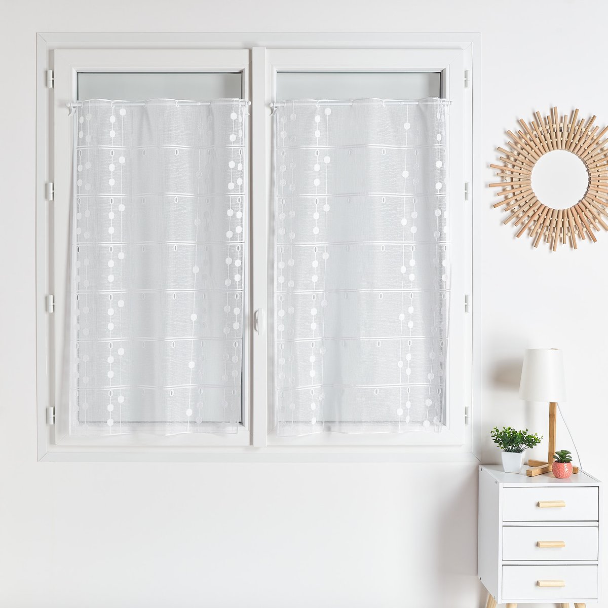 Modulable maille motif pois - QABANE blanc, HOME MAISON