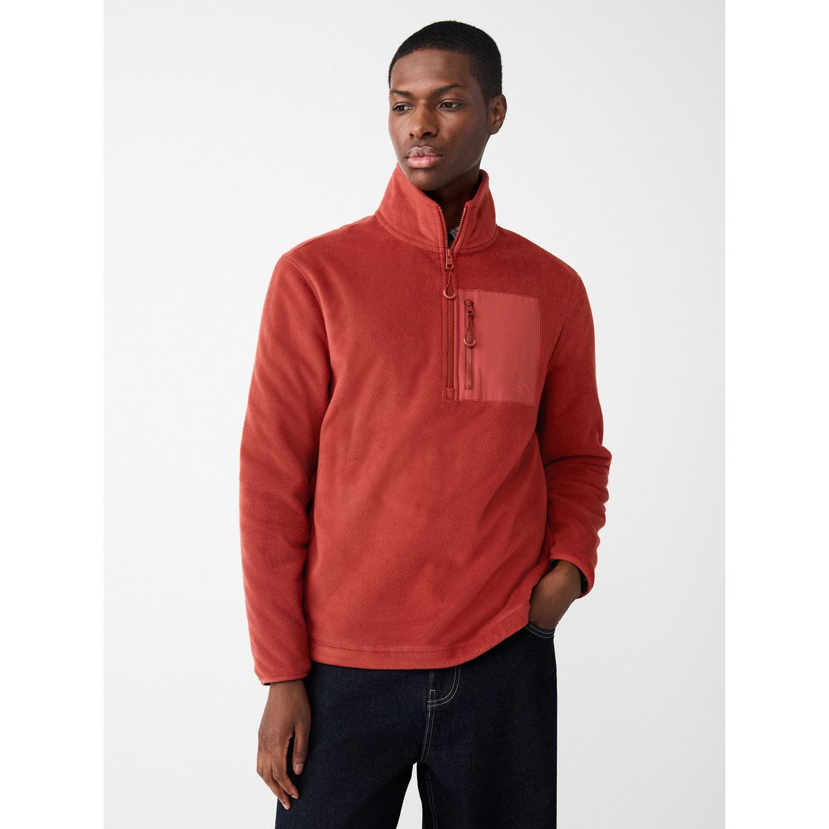 Polaire style militaire marron rouille, NEXT