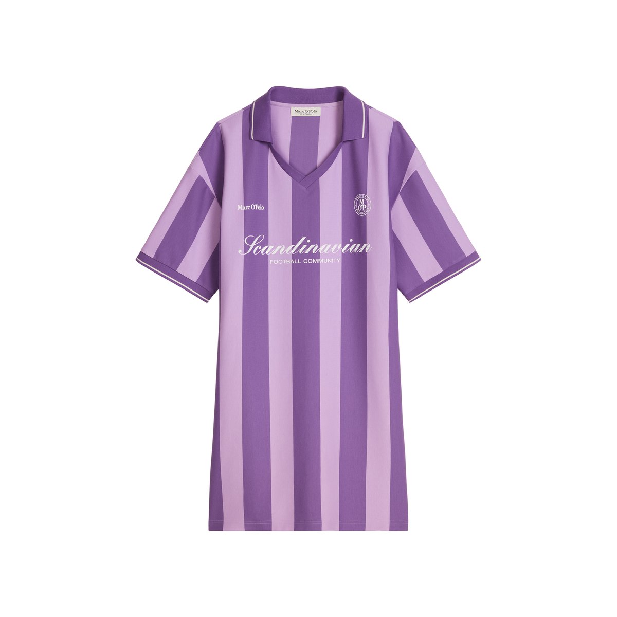 MOP Club '67 Football Maillot Dress, Striped en jersey interlock violet, MARC O'POLO