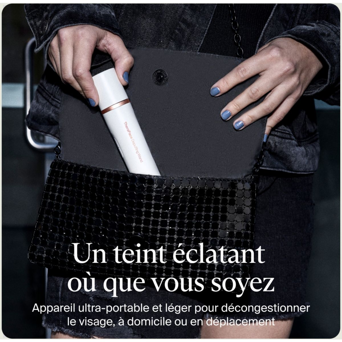 Appareil éclat visage TheraFace anti-cernes blanc couleur unique, THERAGUN