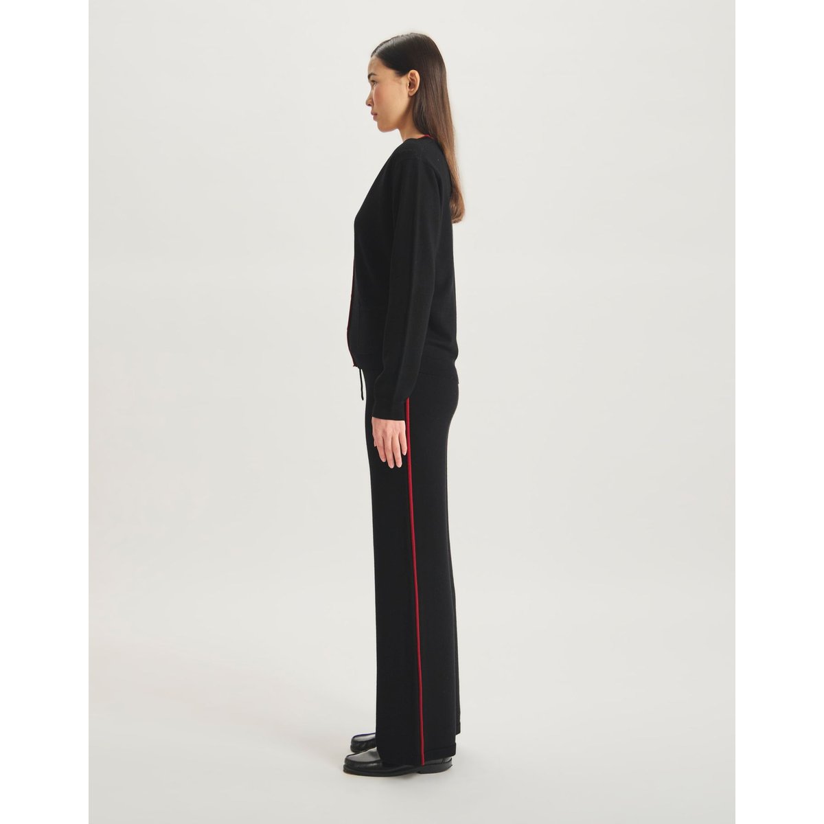 Cardigan Clotaire en laine mérinos noir, INES DE LA FRESSANGE PARIS