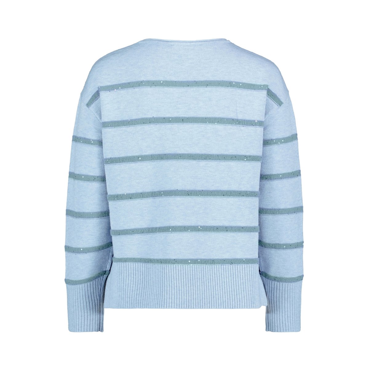 Pull-over en maille à paillettes patch light blue/blue, BETTY BARCLAY