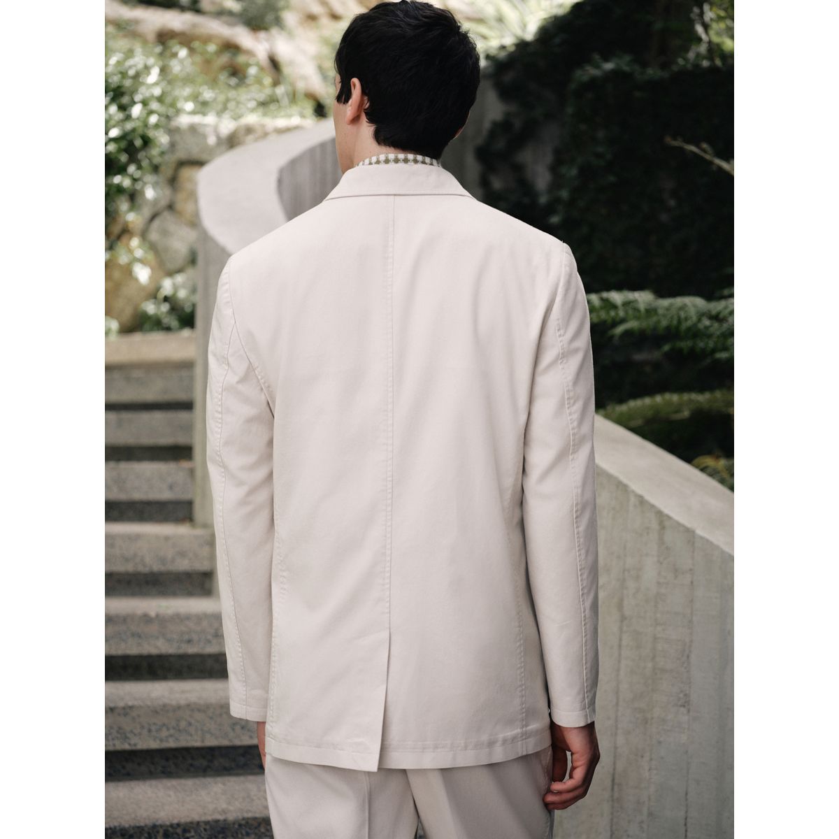 Veste de costume décontractée coton/lyocell écru, NEXT