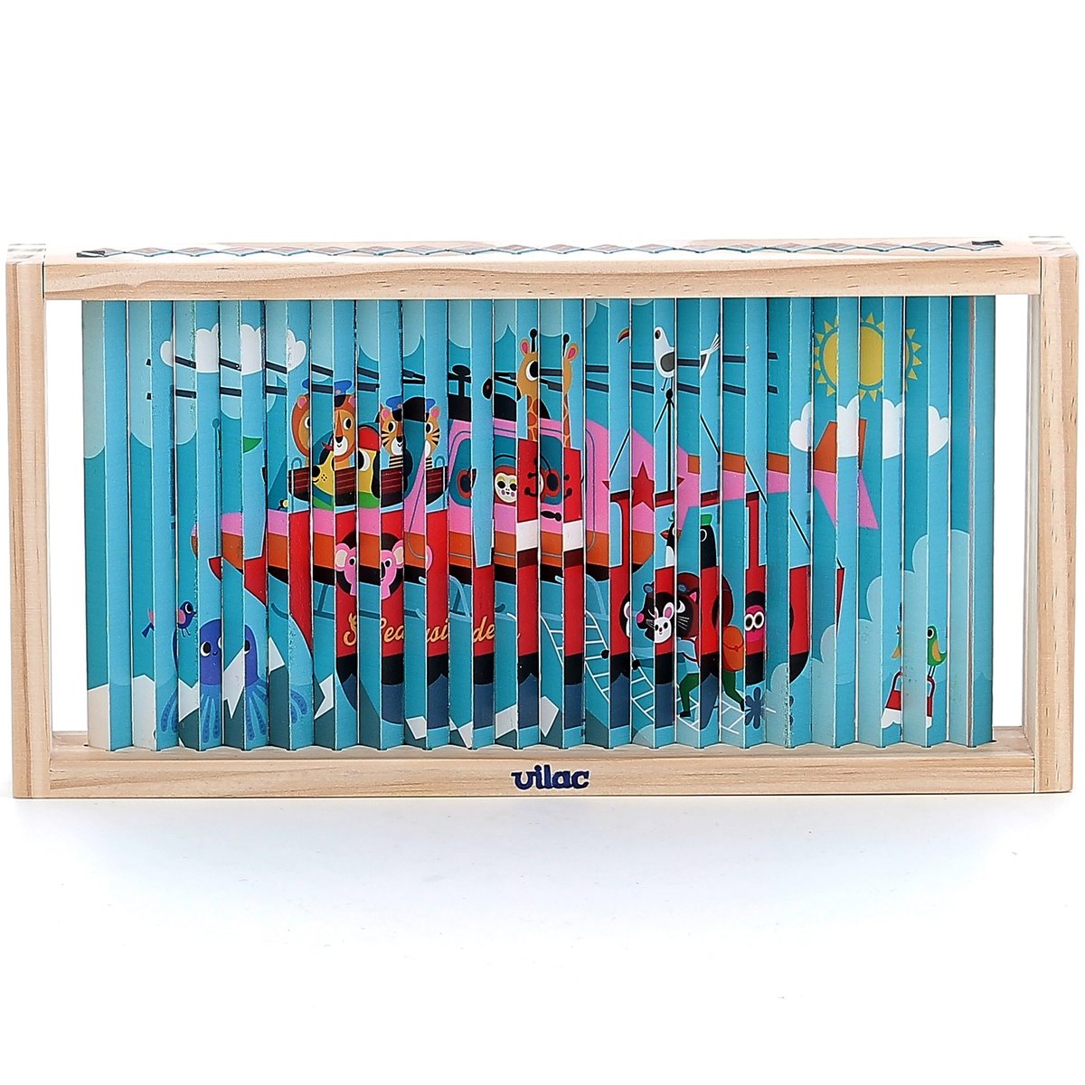 Puzzle 4D Les transports bleu, VILAC