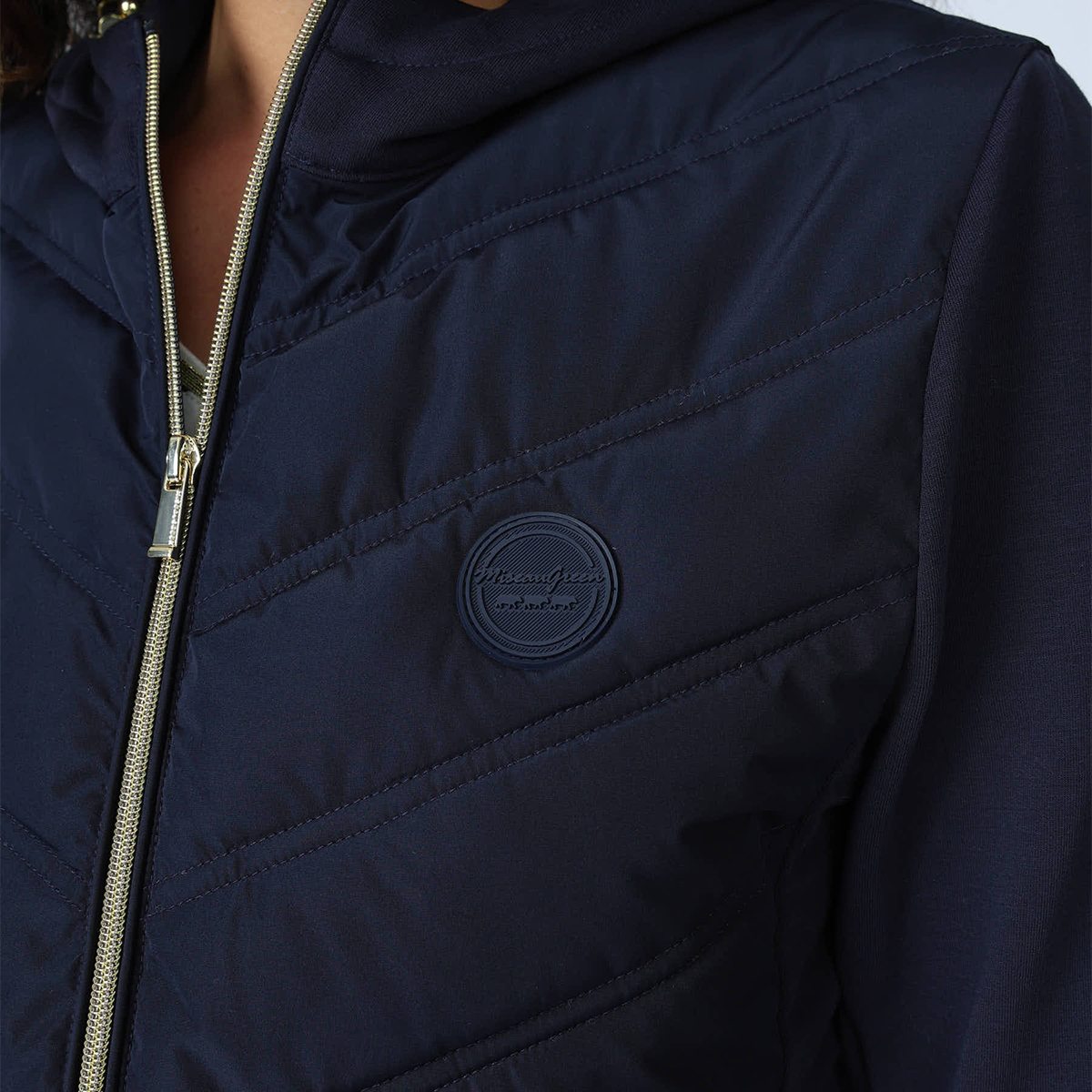 Cardigan matelassé Hollie bleu marine, MISE AU GREEN