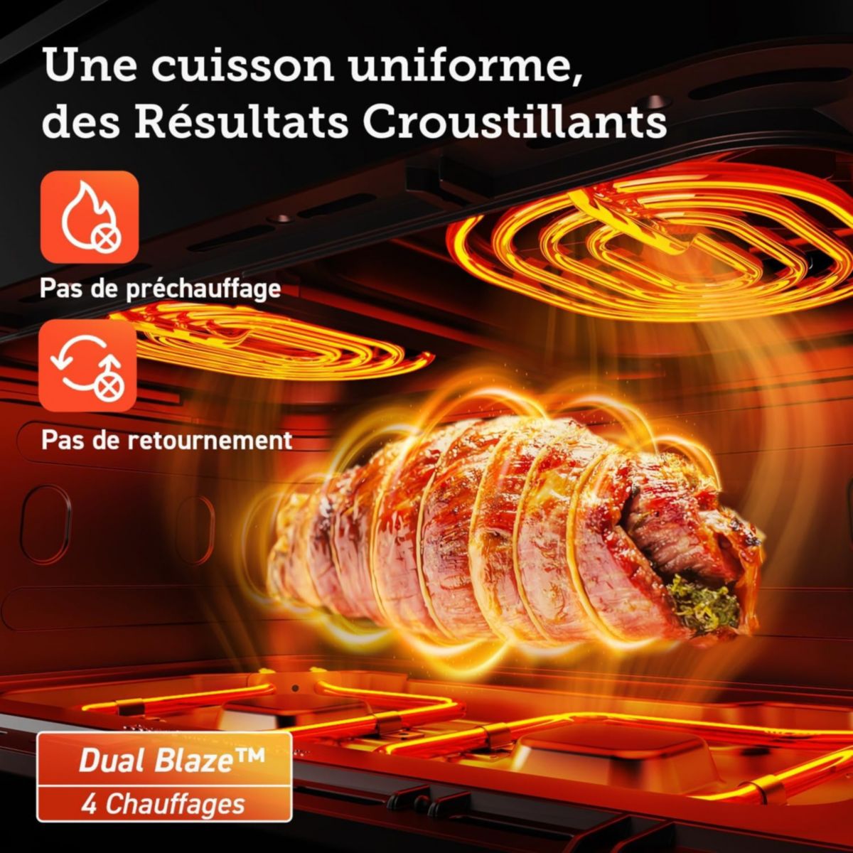 Friteuse sans huile Twinfry Pro Ceramic KAAPAFCSSEU0204A, 10 L, 4 résistances, panier céramique couleur unique, COSORI