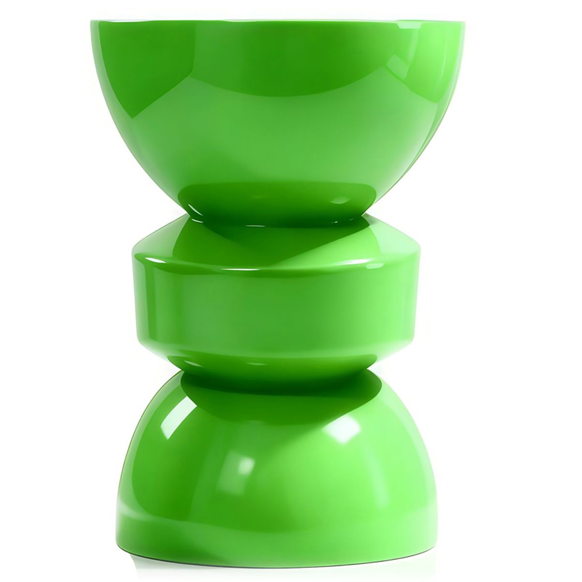 Bout de canapé en résine - ELIN vert brillant, HOMIFAB