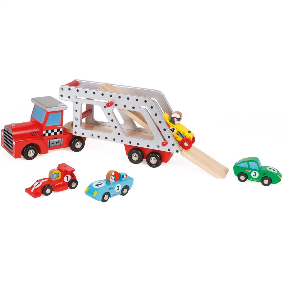 Camion transporteur rouge, JANOD