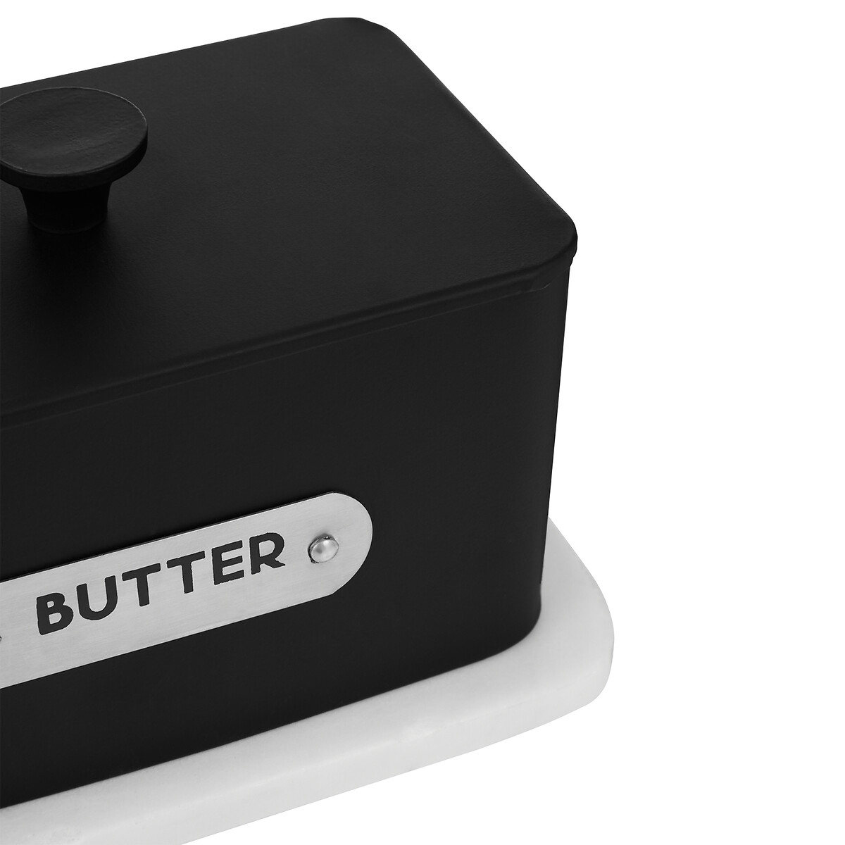 Liberty Butter Dish with Marble Base black, SO'HOME