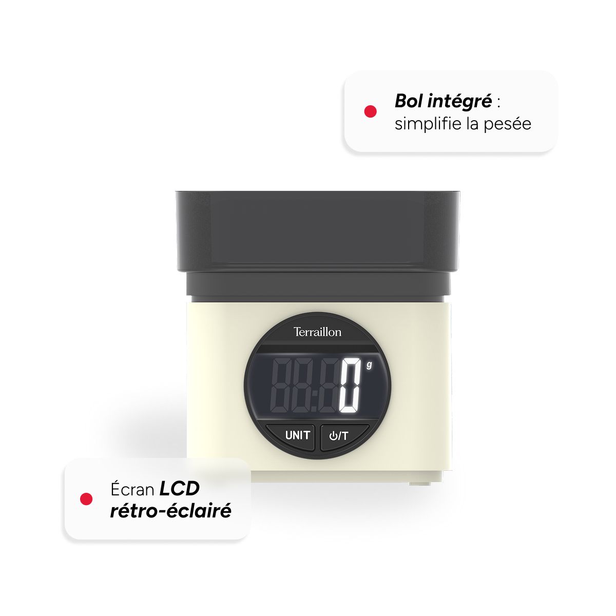 Balance de cuisine BA22 MYTHIQUE CREME 15601 couleur unique, TERRAILLON