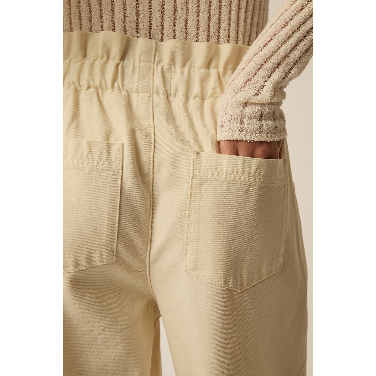 Pantalon large à pinces, LOULOU 2 crème, DES PETITS HAUTS