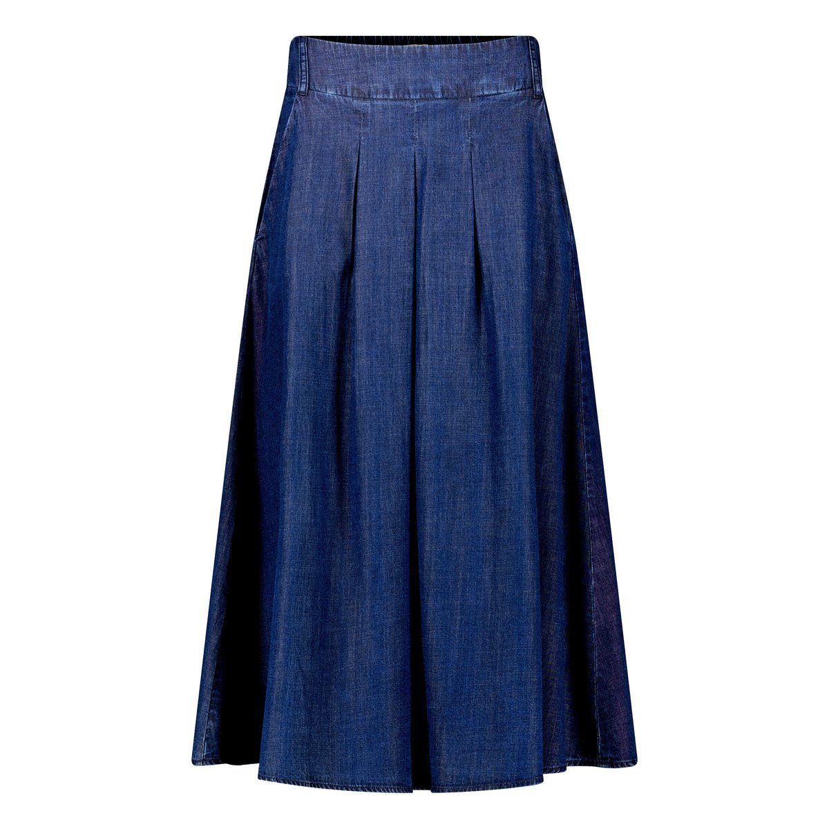 Jupe de coupe trapèze à poches dark blue denim, CARTOON