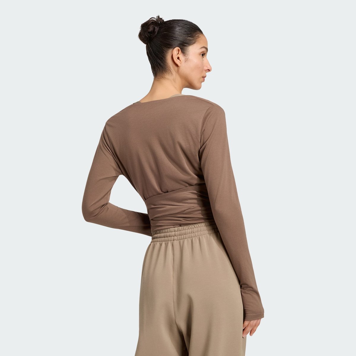 Haut Cache-Cœur 3 Bandes Studio Soft Ballet Haut Cache-Cœur 3 Bandes Studio Soft Ballet earth strata / glow blue, adidas Performance