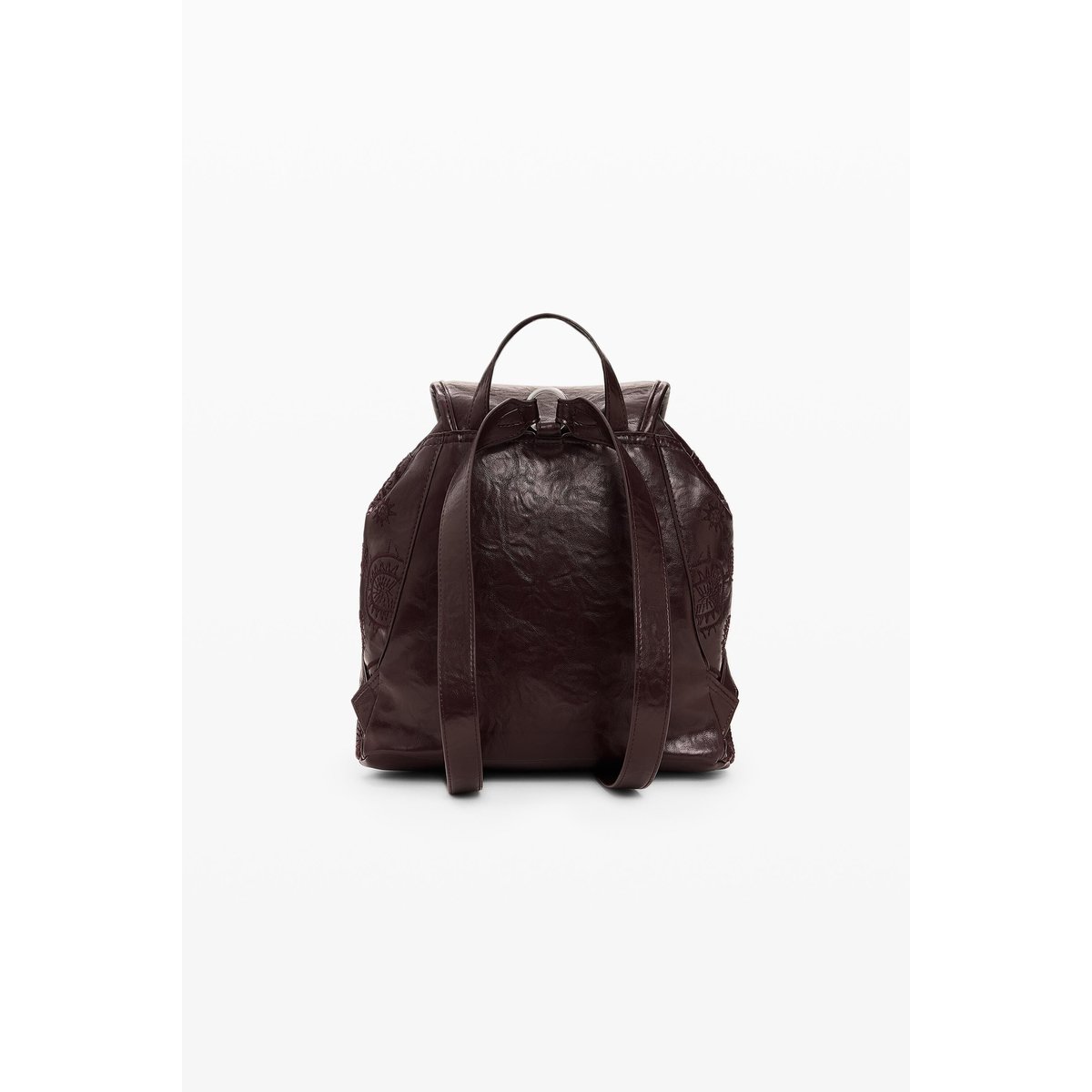 Petit sac à dos effet cuir rouge, DESIGUAL