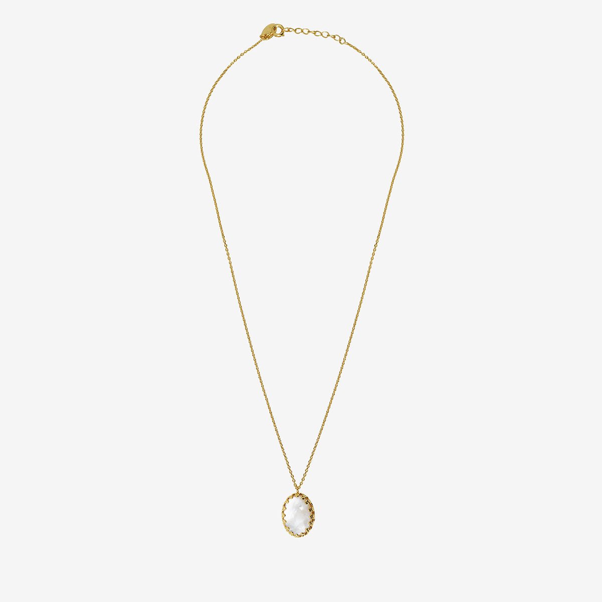 Collier doré nacre blanche petit modèle - dubarry blanc, CAROLINE NAJMAN