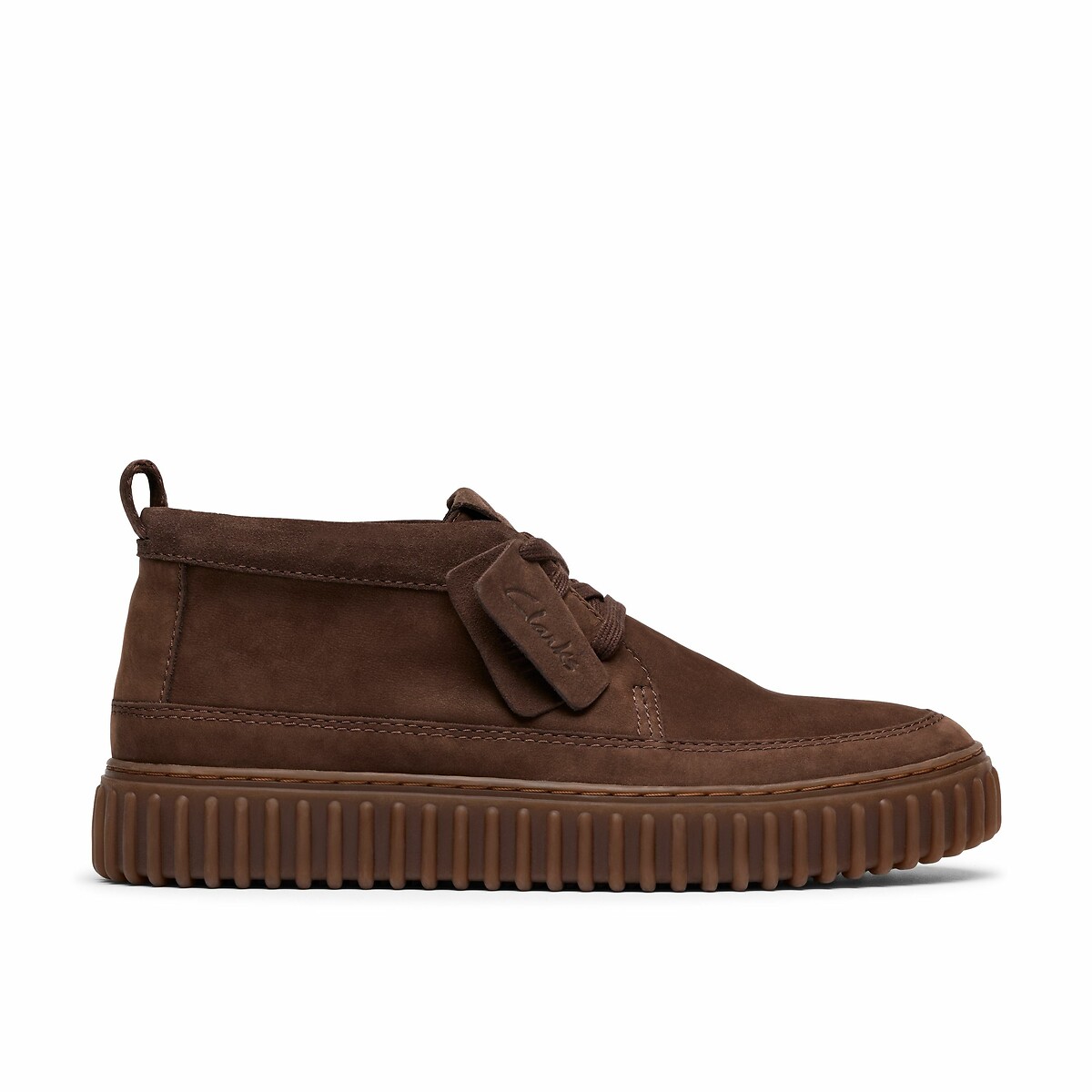 Derby in pelle scamosciata Torhill marrone scuro, CLARKS