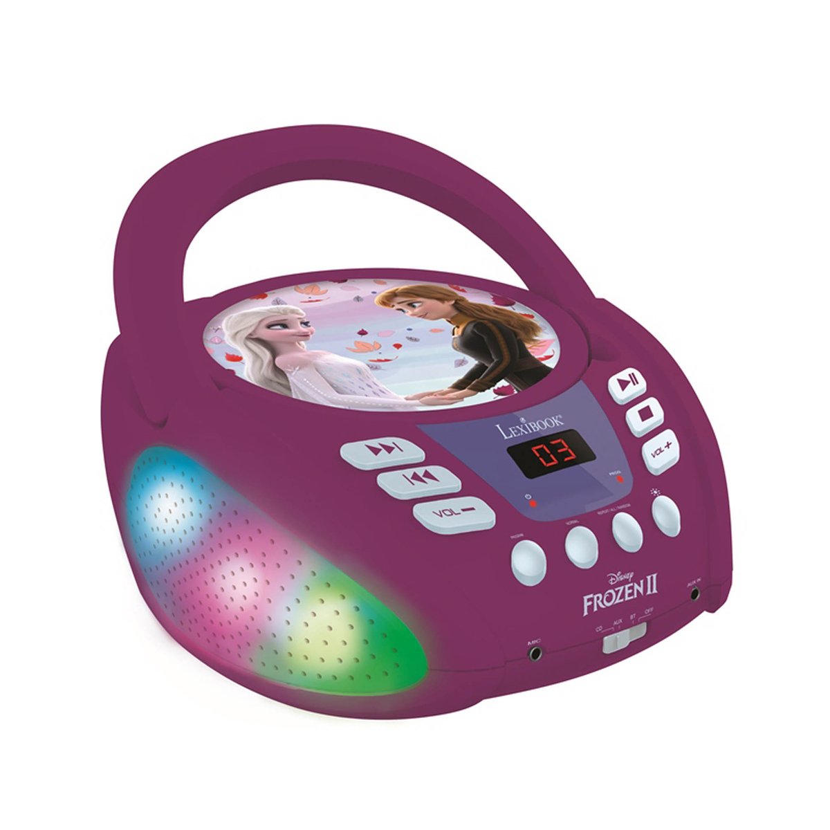 Lecteur CD Bluetooth La Reine des Neiges violet, LEXIBOOK