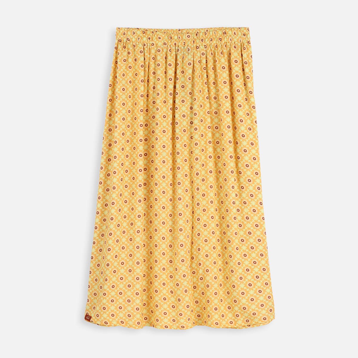 Jupe midi en viscose imprimée RAVINA ambre, OXBOW