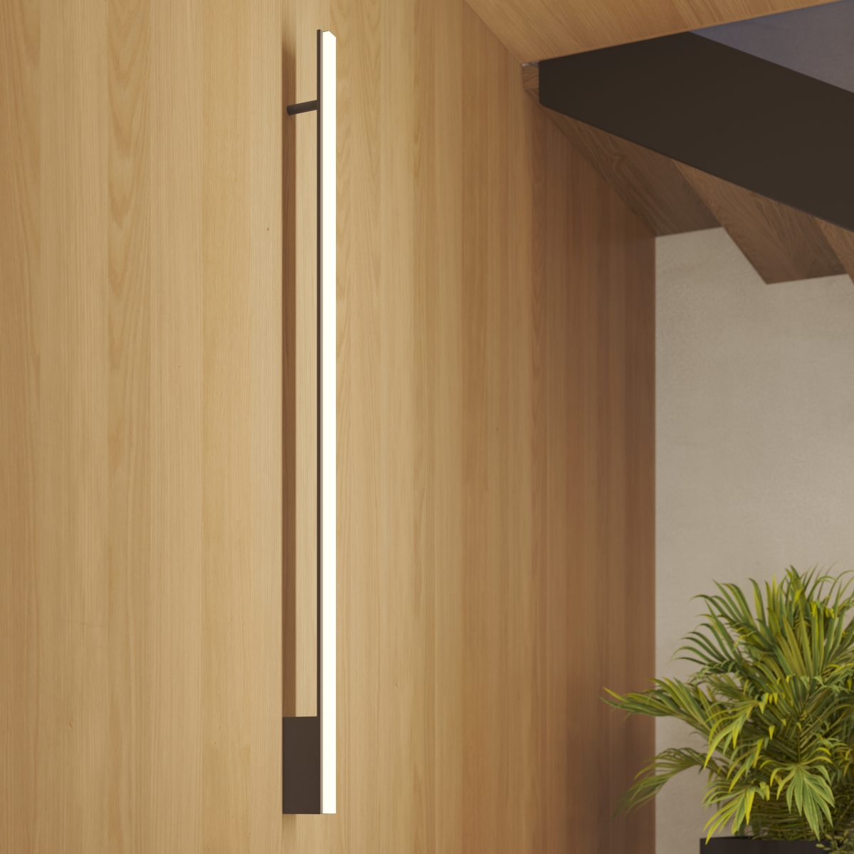 Applique murale Aluminium Noir LED 1 Lagom noir, EDEN