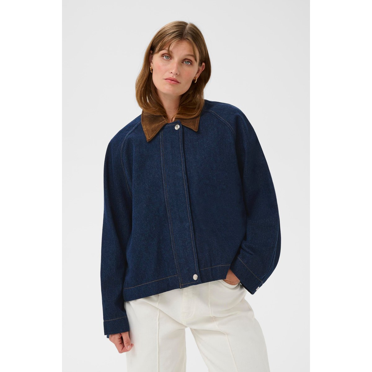 Veste d'extérieur bleu dark blue denim, SOAKED IN LUXURY