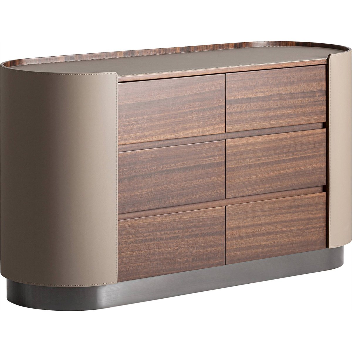 Commode contemporaine en bois marron et beige, RECOLLECTION