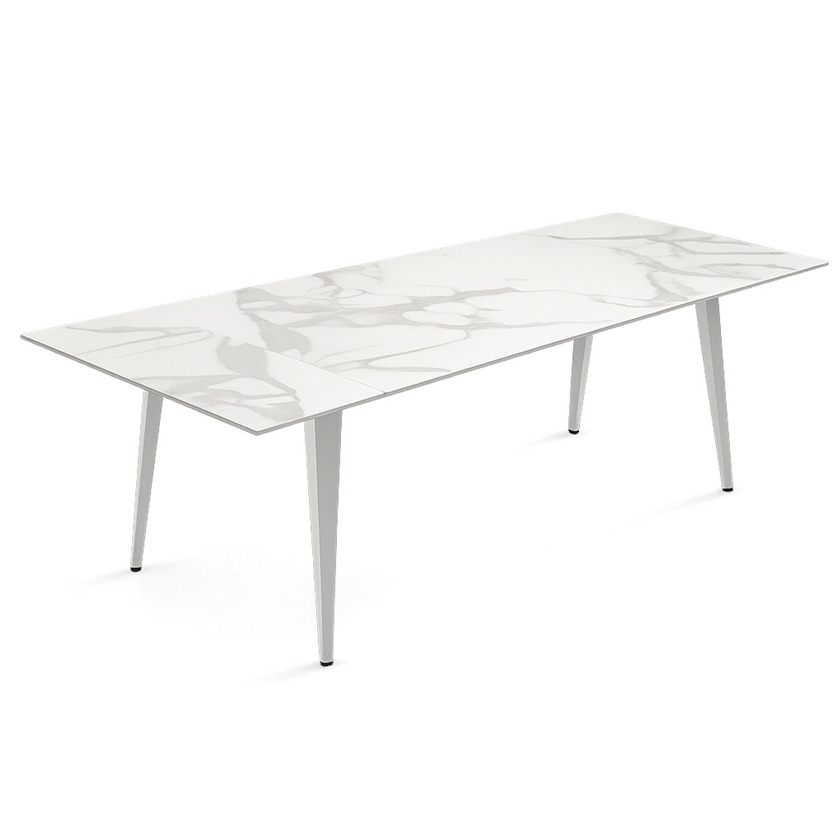 Table extensible en céramique 6/8 places LORA marbre blanc, PIER IMPORT