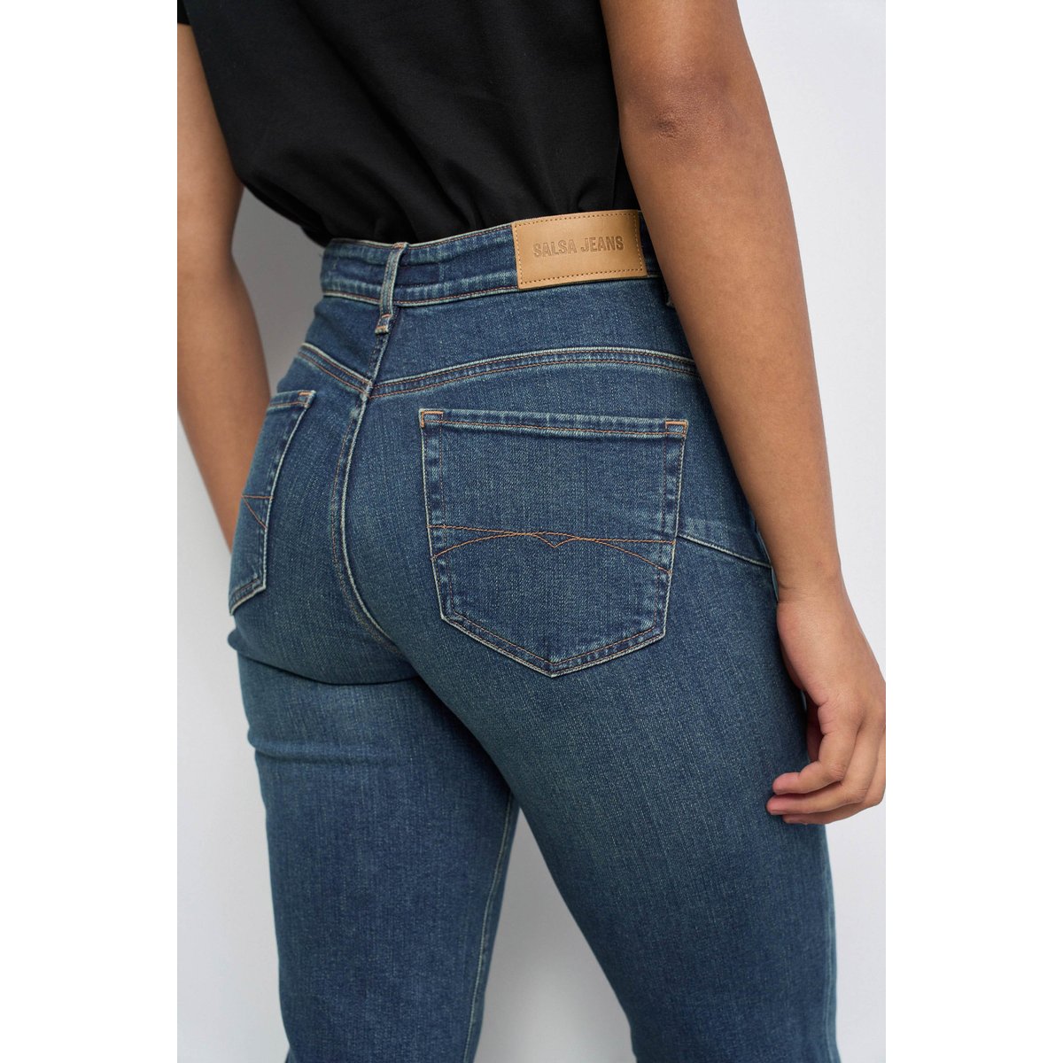 JEAN FAITH PUSH IN STRAIGHT bleu denim, SALSA JEANS