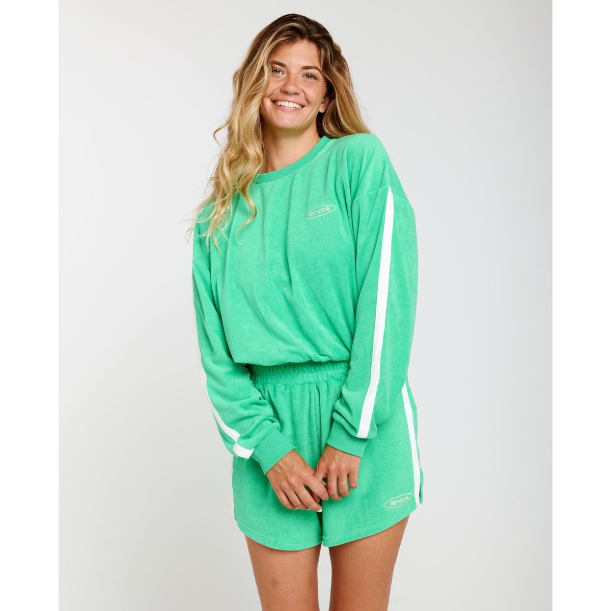 Sweat col rond High TIDE Terry vert, RIP CURL