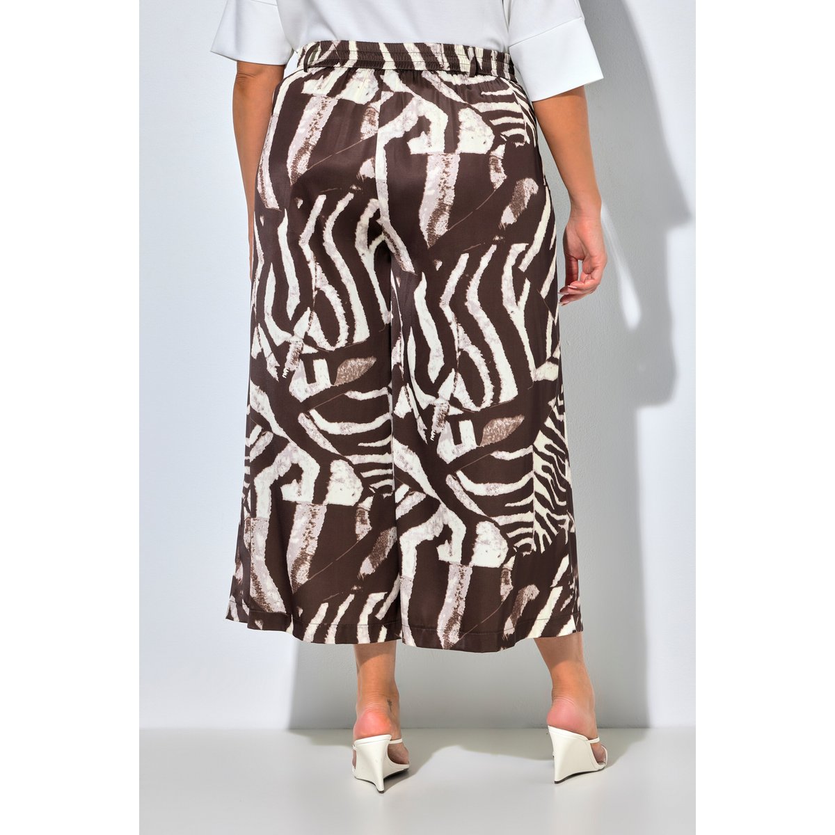 Jupe-culotte motif zébré acajou, ULLA POPKEN