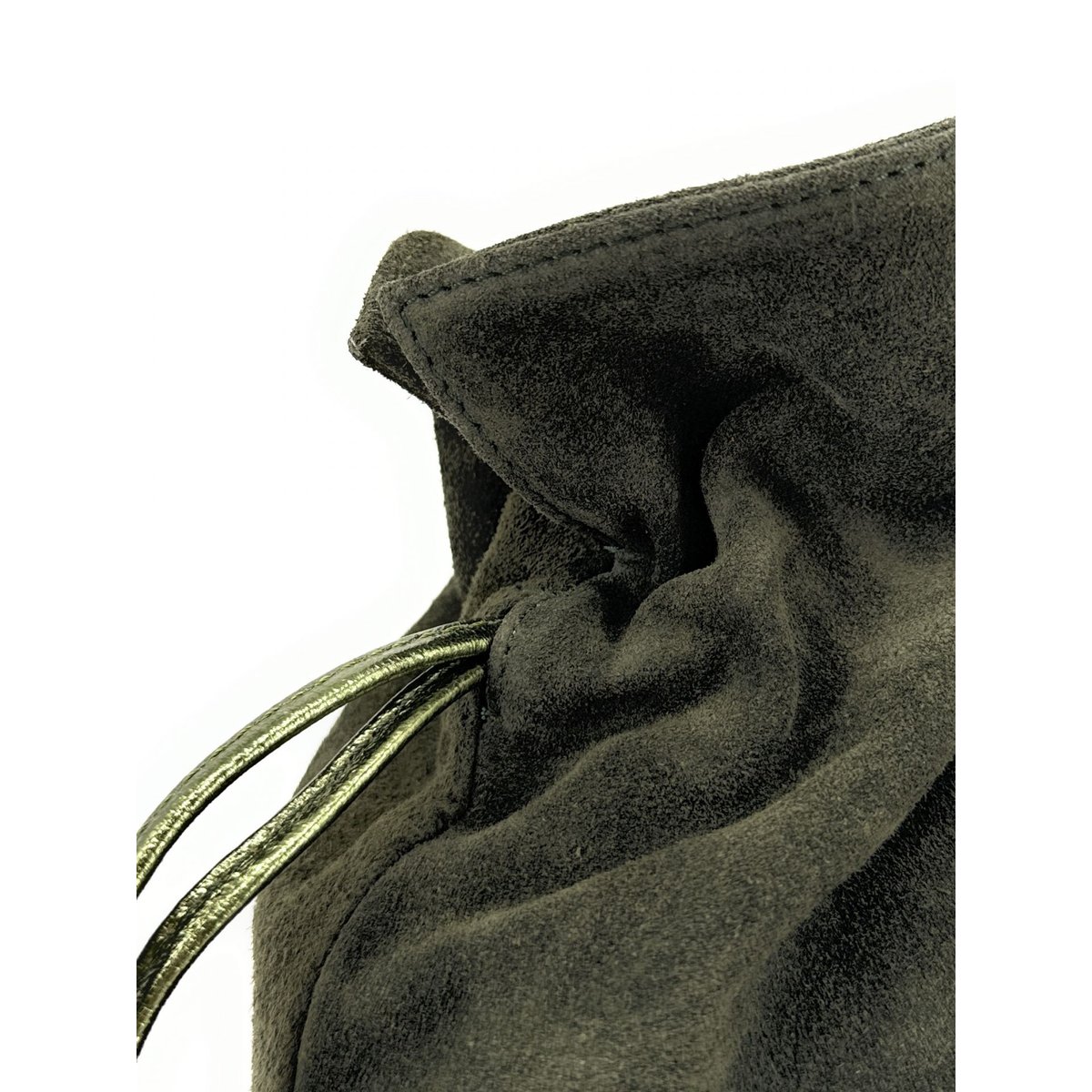 Sac bourse en croute de cuir CHENOA kaki, OH MY BAG
